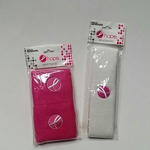 Wilson "Breast Cancer" Headband & Wristband Set